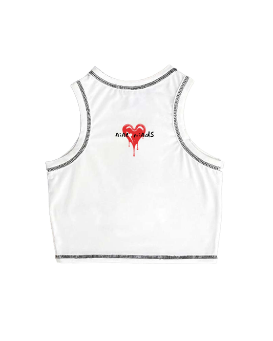 CROP TOP RED HEART