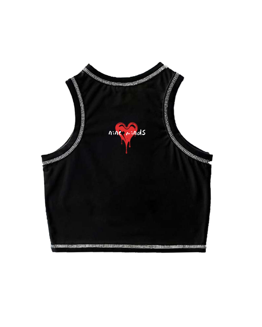 CROP TOP RED HEART